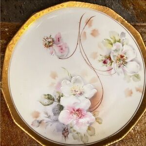 Antique Royal Rudolstadt Gold Trimmed Plate, Prussia